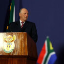 King Harald and President Jacob Zuma after bilateral meetings in Pretoria (Photo: Ziphozonke Lushaba, Reuters)  